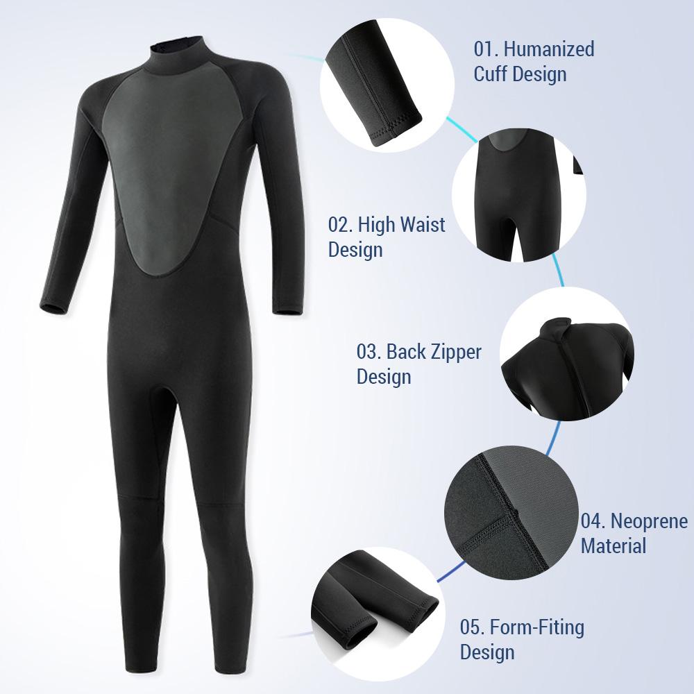 Neoprene Full Body Guard One Piece Sleeve Diving Thermal Swimsuit Men Women Wetsuits