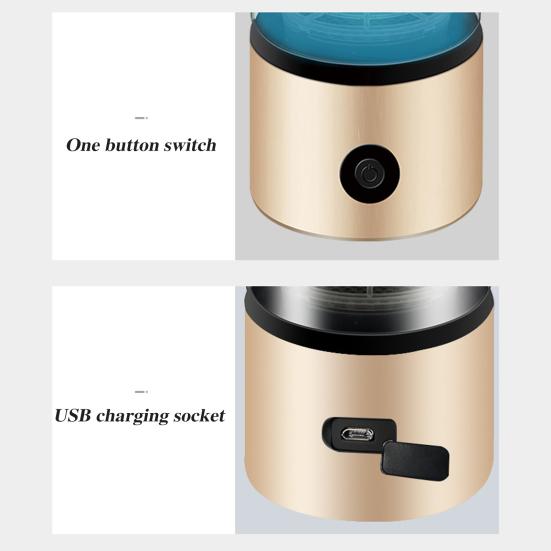 Генератор водородной бутылки с водой 300 мл, перезаряжаемая гидро-чашка для воды, портативная машина для электролиза для домашнего офиса и путешествий