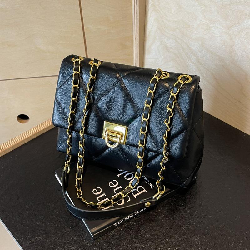 Сумка женская новая модная универсальная цепочка ромбовидная сумка-мессенджер премиальная текстурная на плечо маленькая квадратная сумка