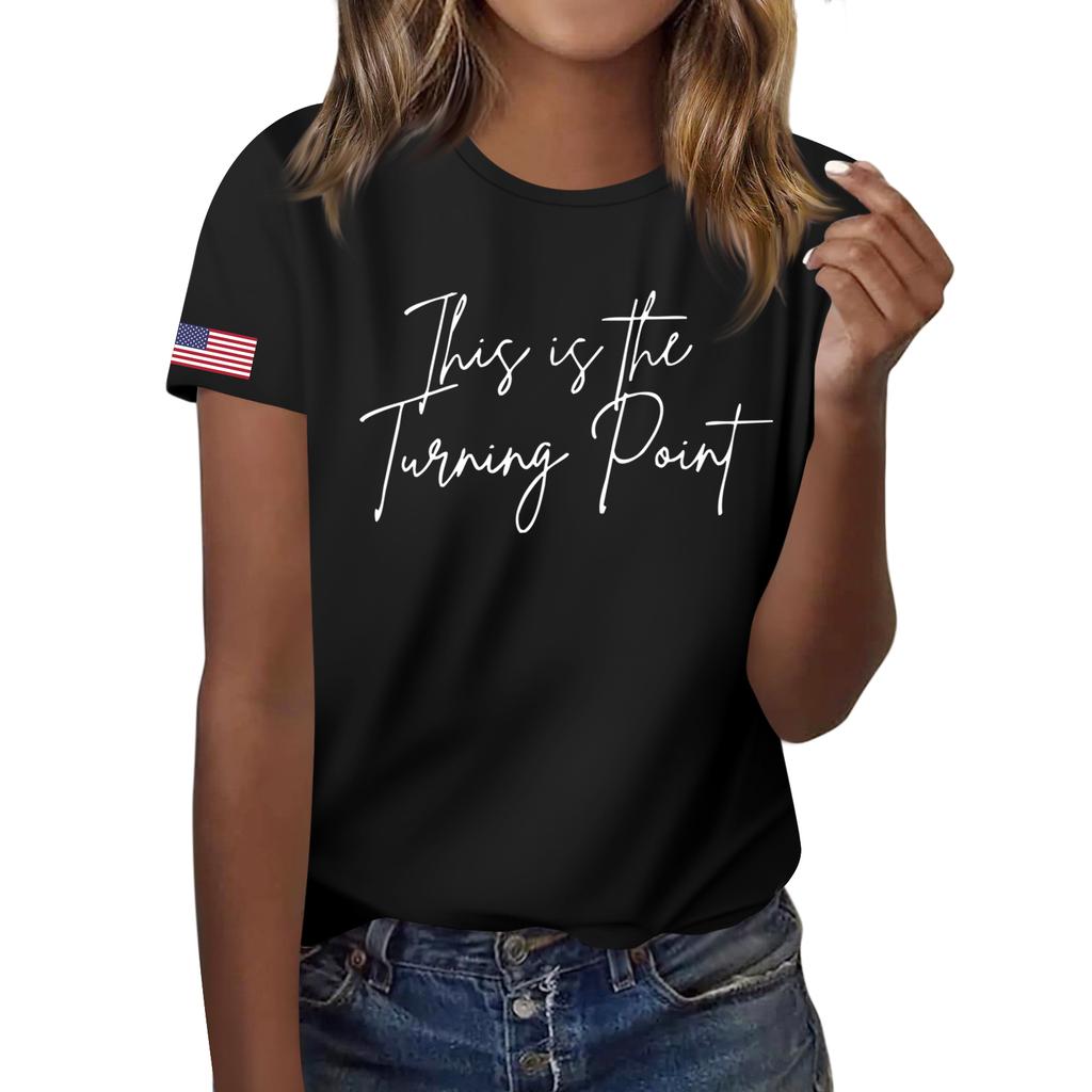 Fashionable Round Neck Short Sleeve Work Clothes Printed Tops For Mens Summer Tops