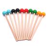 2pcs Ethereal Drumsticks Round Head Drum Sticks Hammer Durable Wooden Handle Drum Mallet Stick Xylophone Drum Drumsticks