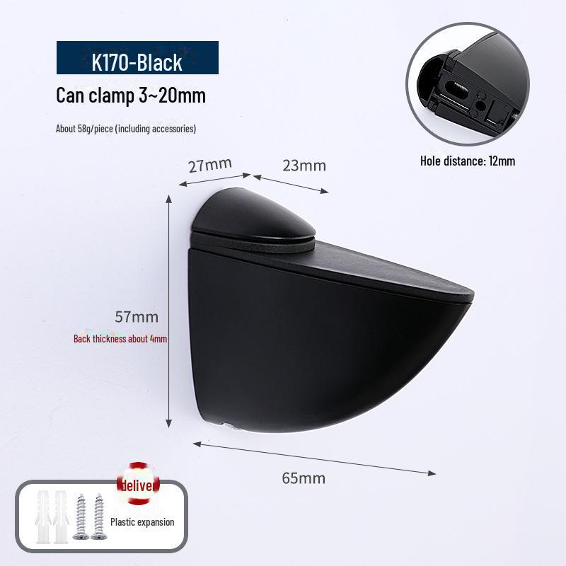 F-образный зажим для стекла Duckbill для ванной комнаты/кухни