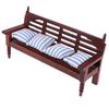 1:12 Dollhouse Miniature Sofa With 4 Pillows Toy Wood Dollhouse Furniture