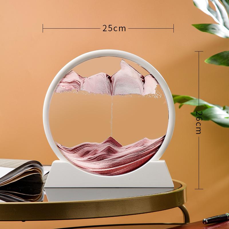 Песочные часы Quicksand Art 3D для декора гостиной и офиса - подарок для снятия стресса