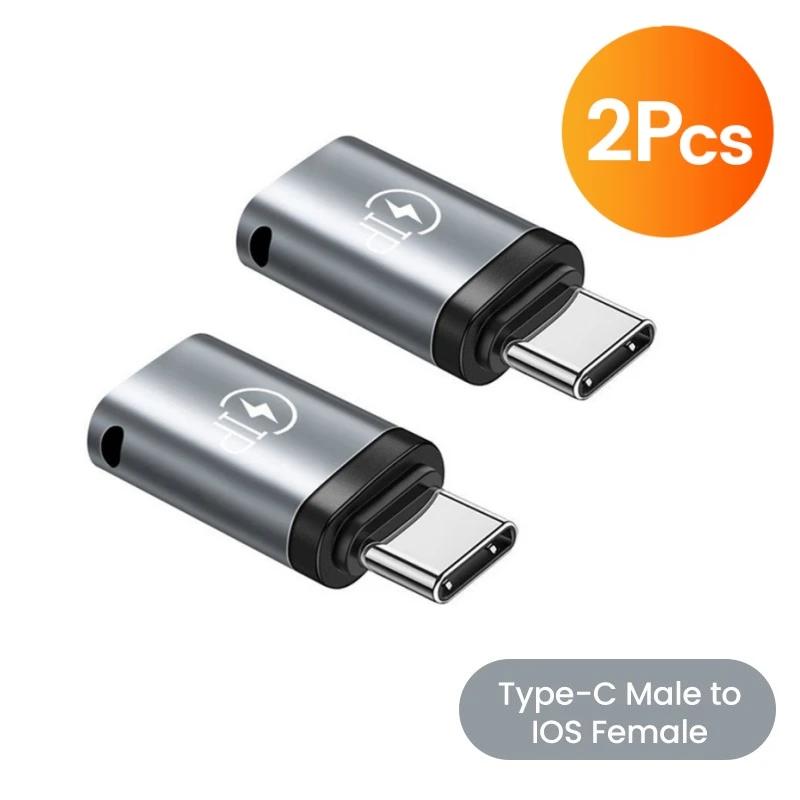 Адаптер 5В 2,1А iPhone (мама) к USB-C и Type-c к iPhone для передачи данных и зарядки телефона для iPhone 14/15 Pro Samsung Xiaomi