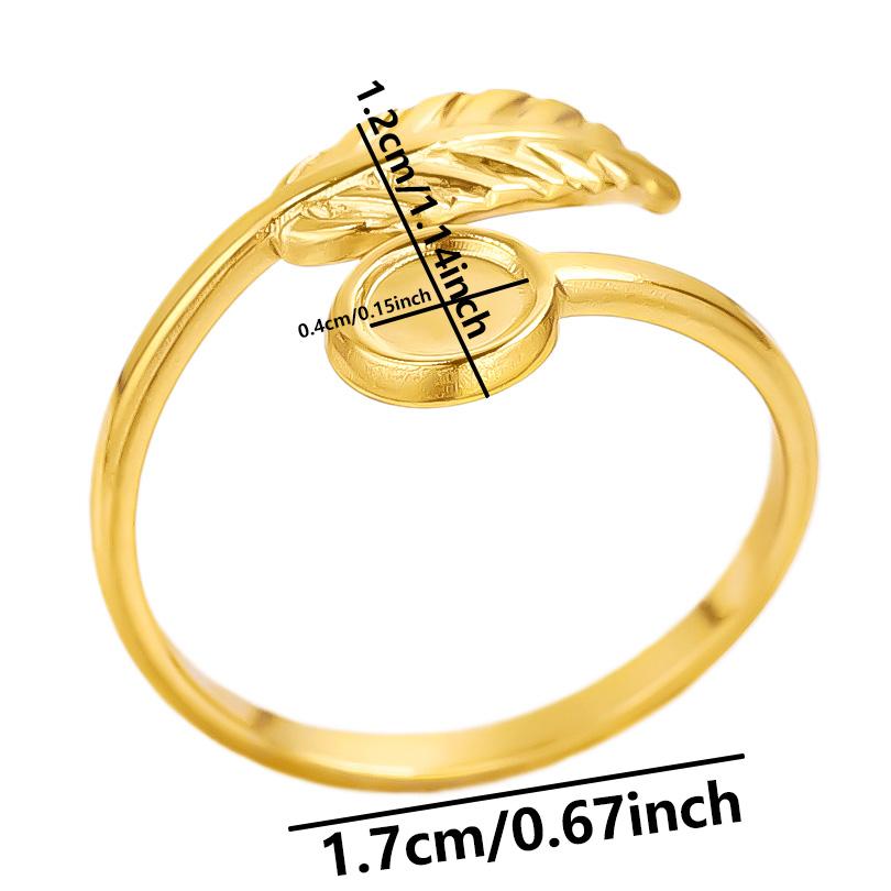 5pcs Retro Stainless Steel Gold Plated Ring Irregular Geometry Bow Ellipse Water Droplet Rings Diy Stone Drill Jewelry No Fading