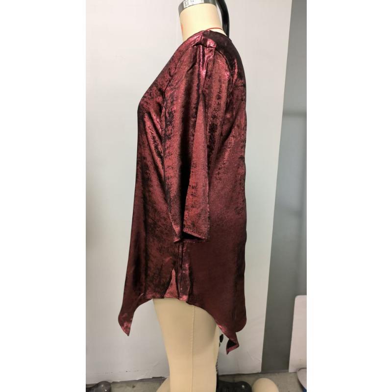 Women's Summer Loose Casual Crew Neck Seven-point Sleeve T-shirt