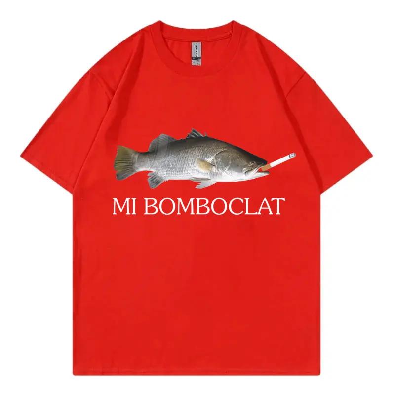 Funny Bomboclat Fish Meme Tshirt High Street Fashion Trend Yk Short Sleeve Tshirts Women Harajuku Vintage Style T Shirts