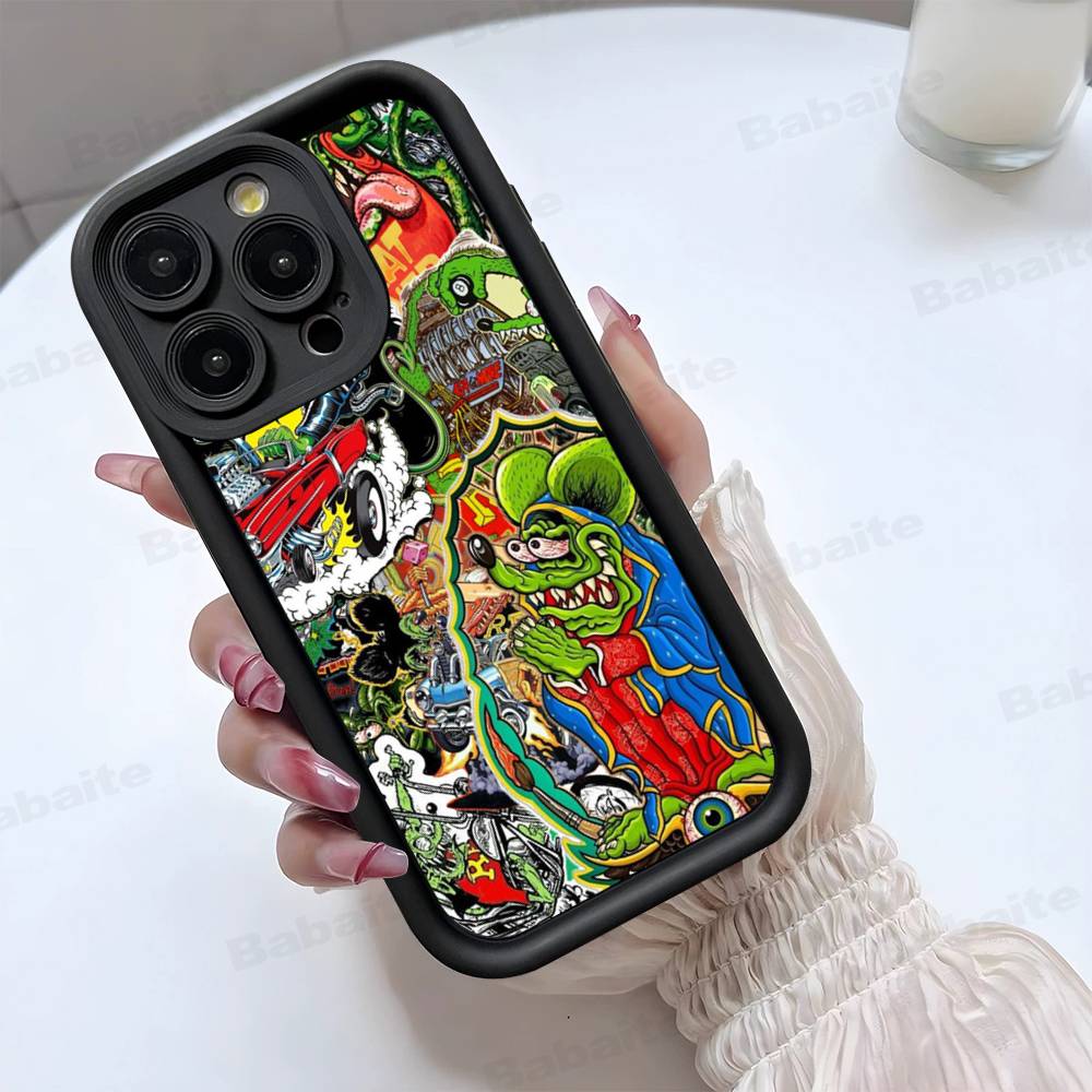 Funny Rat Fink Silicone Phone Case For IPhone 17 Pro Max 16 15 14 13 12 11 Plus 17 Air