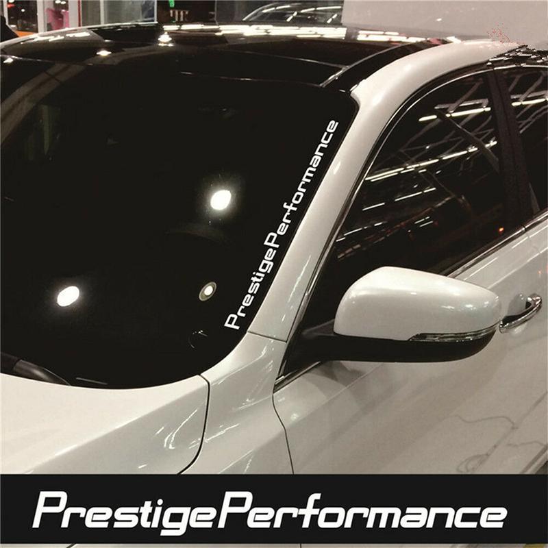 Автомобильная спортивная наклейка Prestige Performance с графикой на лобовое стекло, виниловая наклейка на переднюю и заднюю часть автомобиля, светоотражающие наклейки