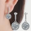 Stud Earrings Femininity Round Zircon Earrings Jewelry