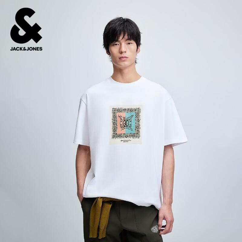 Jack&Jones Мужская хлопковая футболка с коротким рукавом