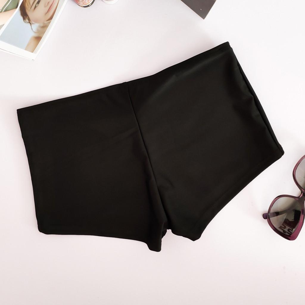 Women Swimsuit Shorts Solid Black Blue Fashion Swim Bikini Bottom High Waist Tankini Bathing Shorts Beach Swimwear