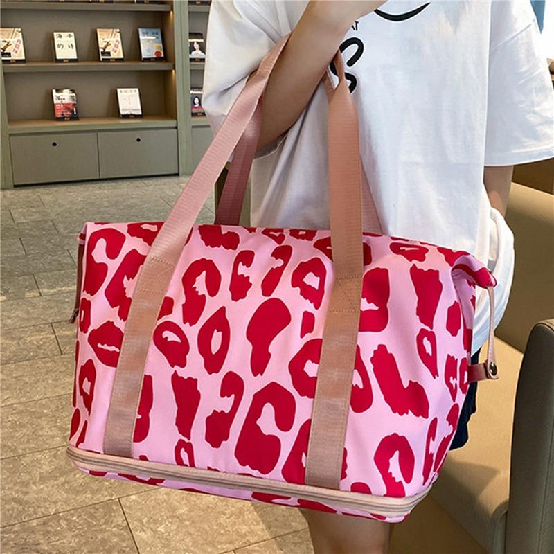 Дорожная сумка для коротких поездок, для деловых поездок, большая вместительная сумка для багажа, посадочная сумка с коровьим принтом, легкая простая сумка для проживания
