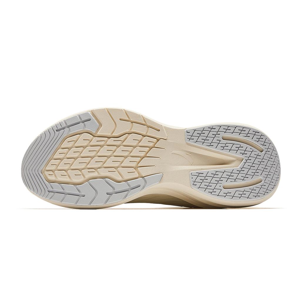 Anta Lingfeng Leather Water-Resistant Shock Absorbing Lightweight Low-Top Running Shoes Women Sneaker Light-Beige Dusty-Blue 922545501-2