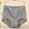Mum Panties Cotton Middle-aged and Elderly High-waisted Plus Size Briefs Grandmother Elderly Panty