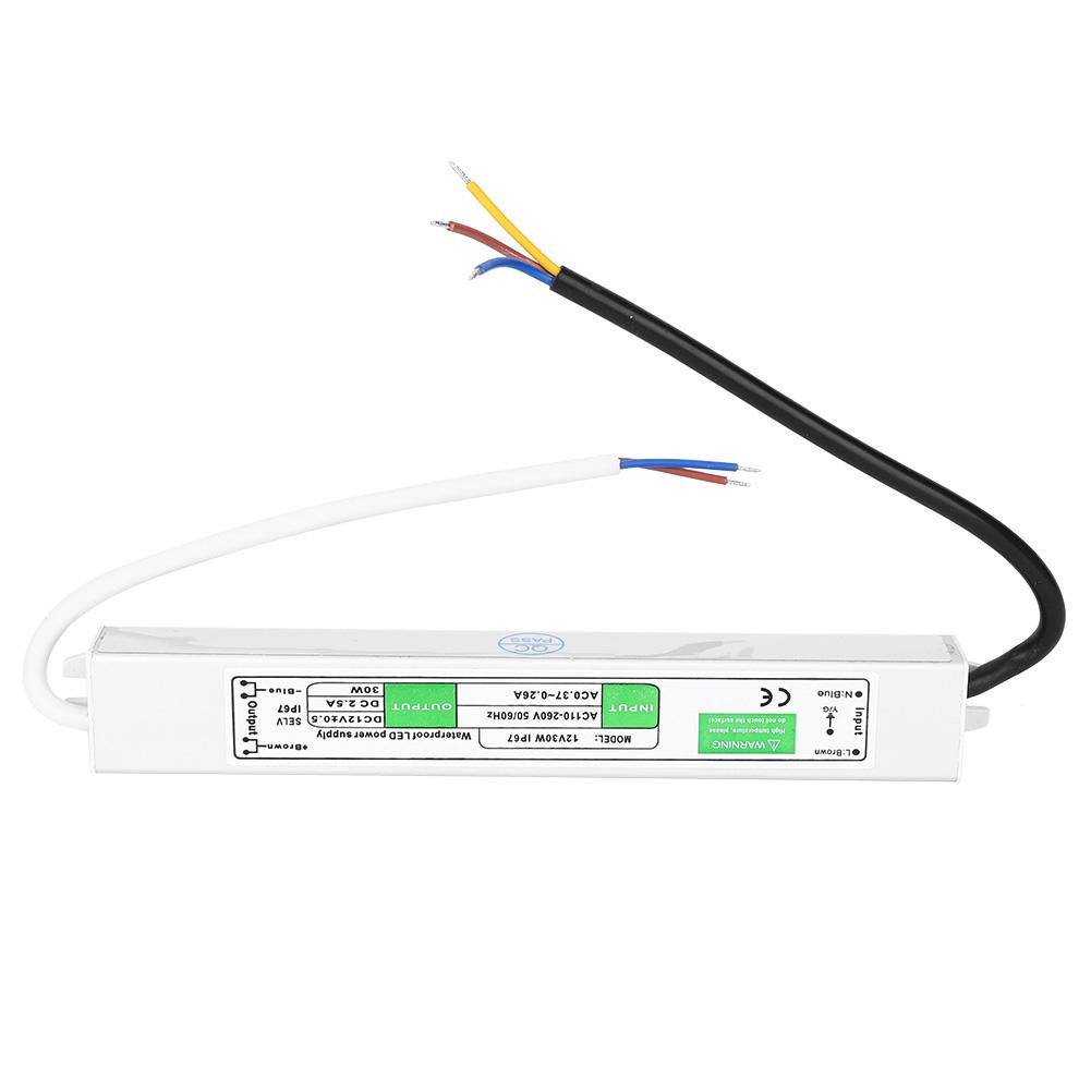 12В 30Вт Светодиодный Водонепроницаемый Импульсный Источник Питания Уличный Водонепроницаемый Светодиодный Драйвер Электрические Компоненты