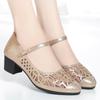 Shoes For Women 2025 Comfortable And Elegant Spring Summer Footwear Rhinestone with Crystals Black Low Heel Transparent Simple