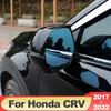 ABS Rearview Mirror Rain Eyebrow Frame Rain Cover Trim Strip Changed To Decorative Accessories For Honda CRV 2017- 2022