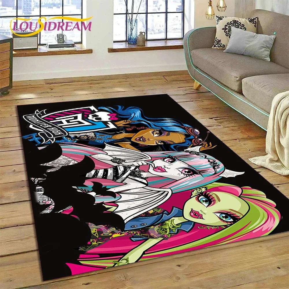 Мультяшный ковер-дорожка Monster High Draculaura Вампир для спальни, гостиной, дома, украшение для дивана, детский игровой большой декоративный коврик для пола