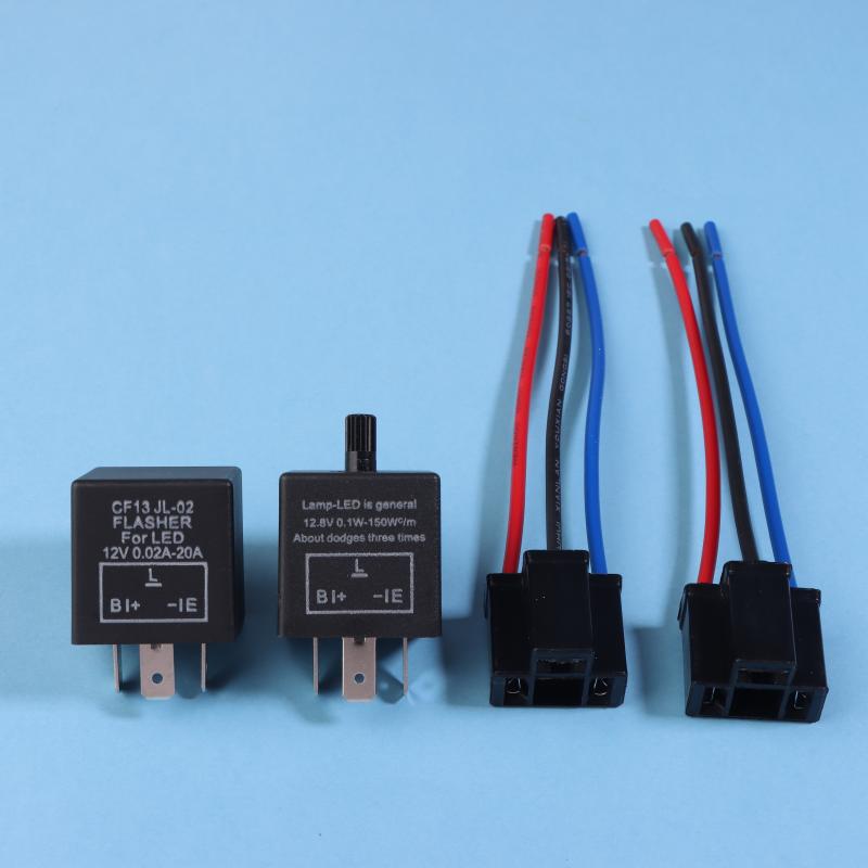 12V 3-контактное регулируемое светодиодное реле-мигалка указателя поворота для автомобиля, мотоцикла, 3-контактное светодиодное реле-мигалка, светодиодная мигалка