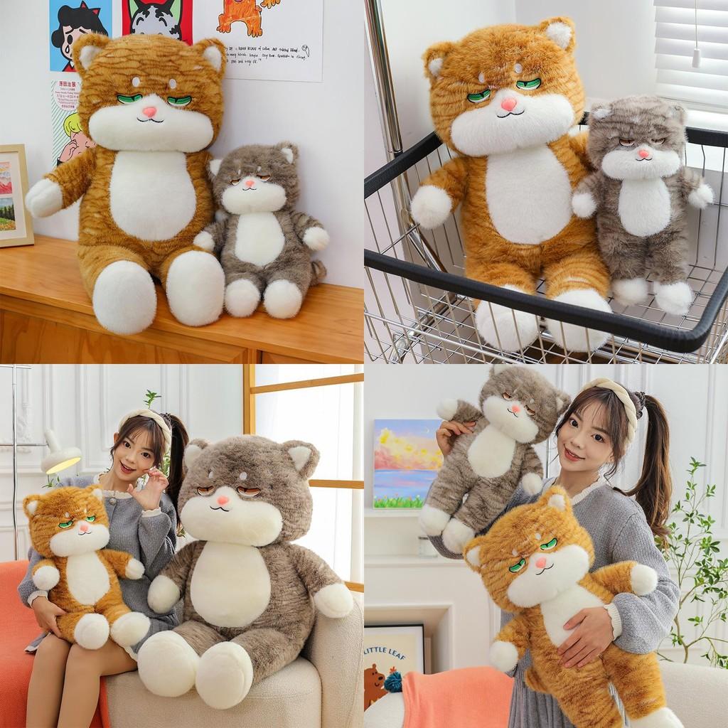 Плюшевый Кот Полосатый Игрушка Большой Милый Мультяшный Девочки Дети Подарок на День Рождения Праздник