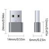 Металлический USB Type C Female To USB2.0 Male Адаптеры 10 Гбит/с Преобразователи данных OTG Адаптеры для Телефонов Ноутбуков