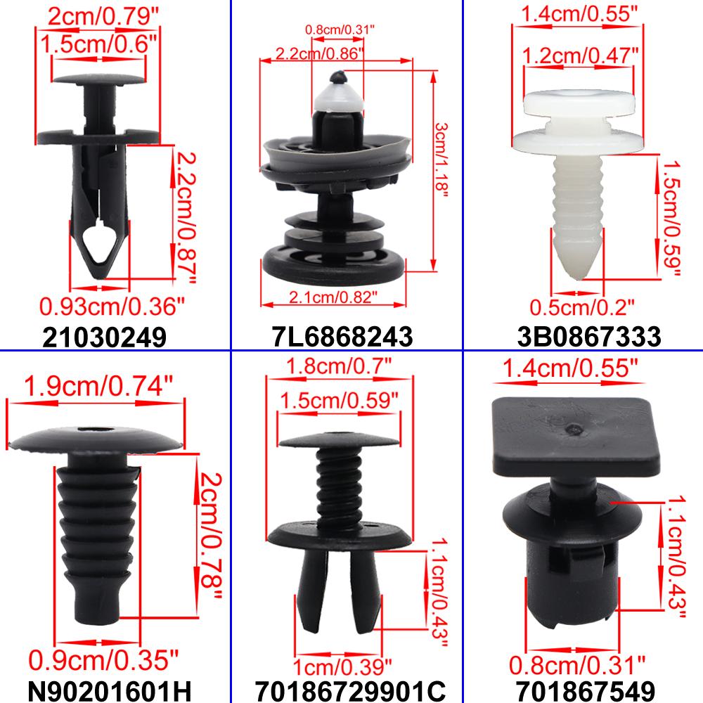 60 шт. зажим для накладки на порог автомобиля, дверная панель, фиксация брызговика, облицовка крыши, заклепки, аксессуары для VW Sharan 7N 2010 2011-2020