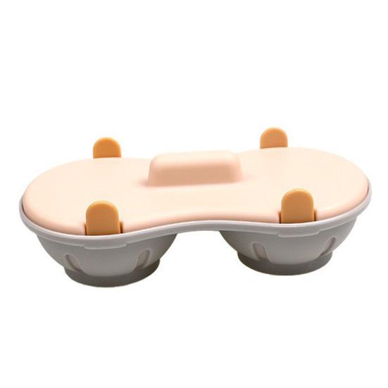 Microwave Egg Poacher Cooker 2 Grids Egg Steamer for Boiled Eggs BPA-Free Steamed Egg Cooking Box Kitchen Gadget for Healthy Breakfasts