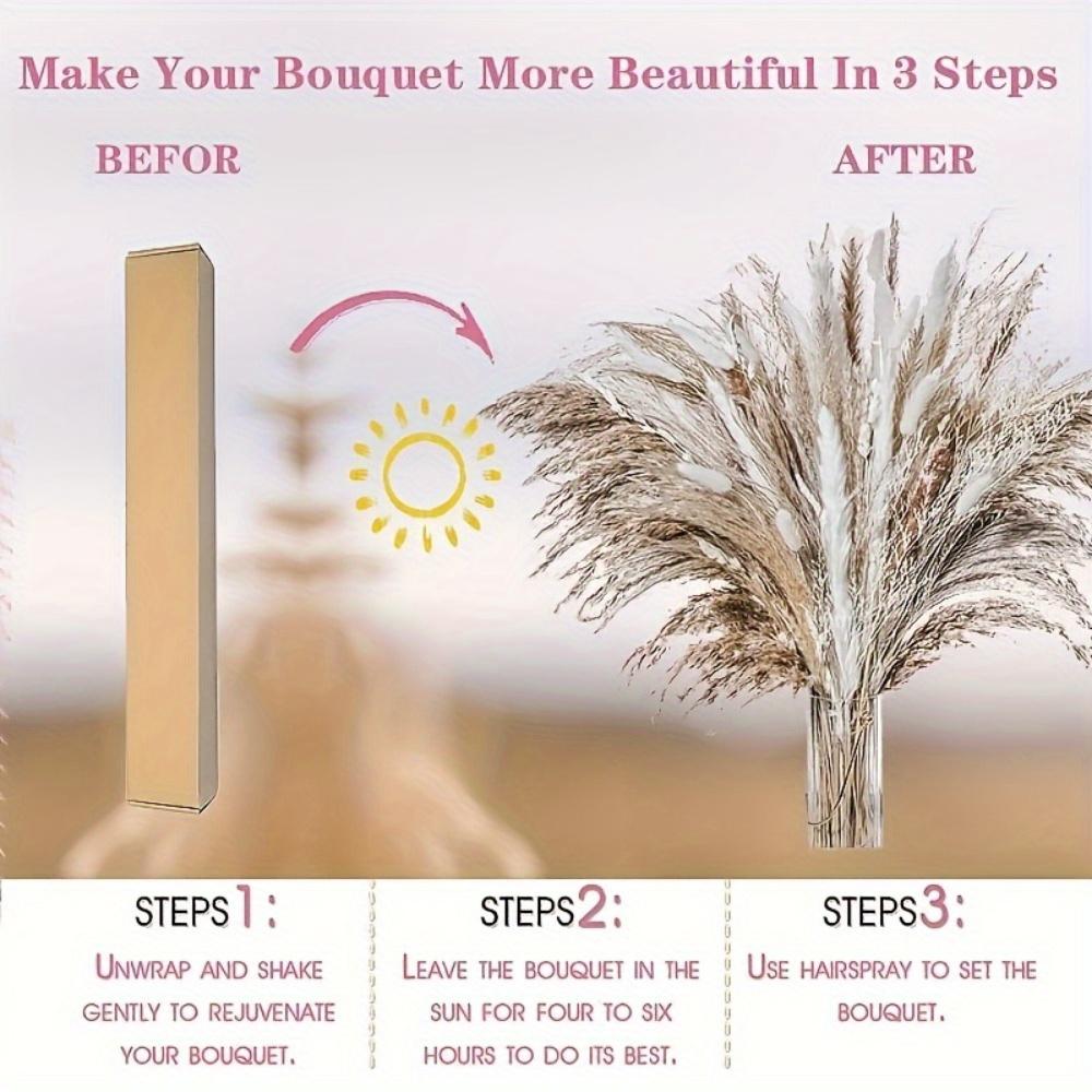 80 шт./набор натуральных сушеных букетов из травы Пувэй в богемном стиле, букеты для украшения дома, тростниковые сушеные цветы, свадебные декоративные букеты в Рамадан