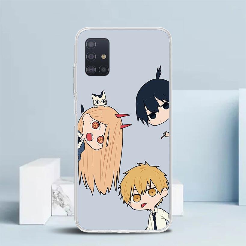 Милый Мягкий Чехол-Кружка Chainsaw Man для Samsung Galaxy A12 A22 A32 A52 A72 A02S Чехол для Телефона Note 20 Ultra 10 S10 Plus A51 A71 A50S A2