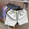 Summer Men Swimwear Beach Shorts Solid Color Elastic Waist Quick-drying Breathable Shorts Trunks Swimming Pants