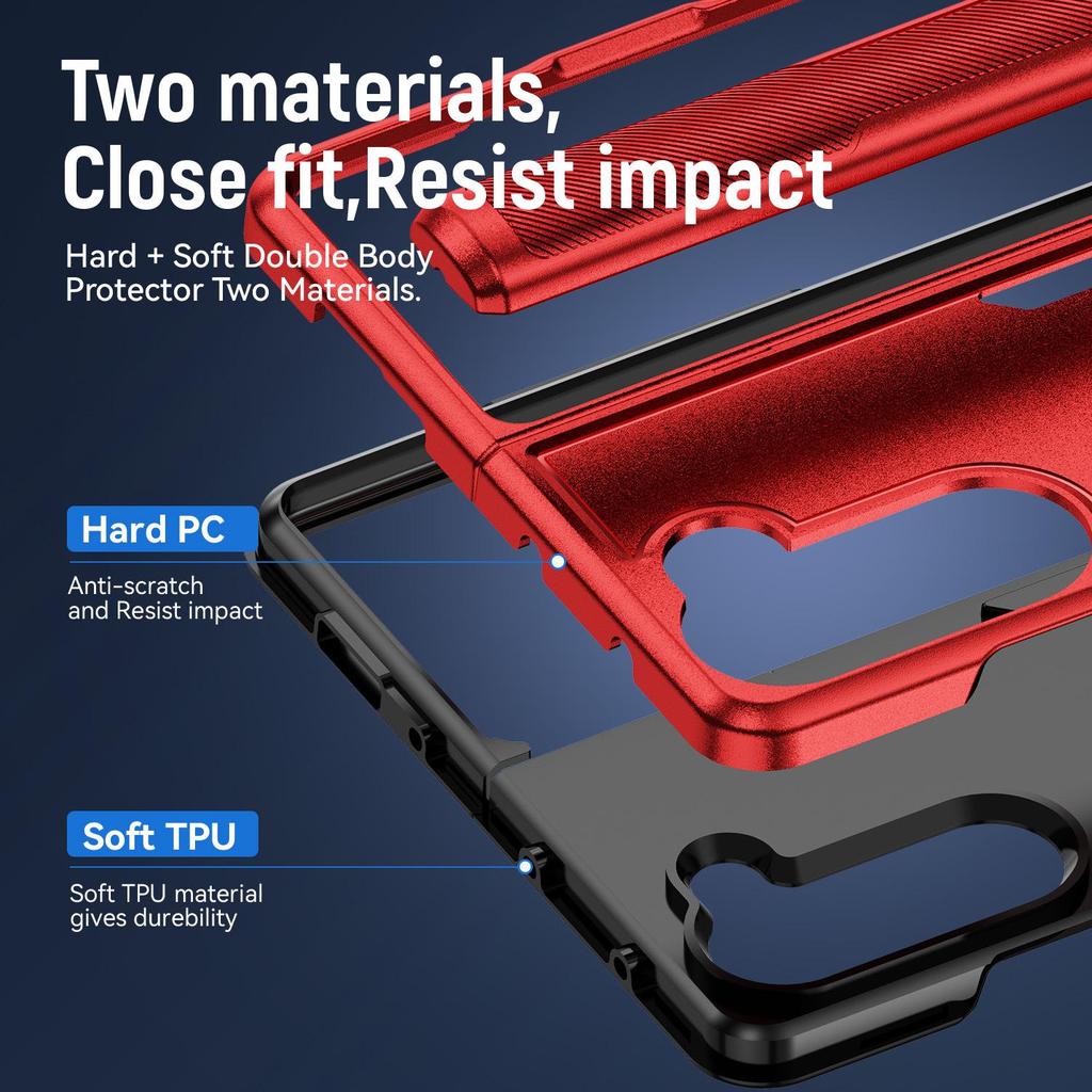 Полностью защитный чехол для телефона Samsung Z Fold5 и Z Fold4 с держателем-кольцом