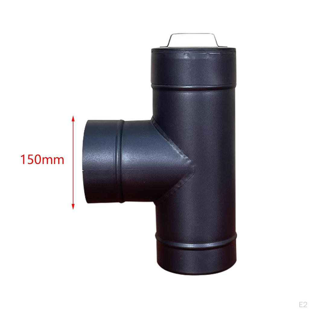 Stove Pipe Exhaust Dia.150mm Portable Tents Adapter Connector Tee Chimney for