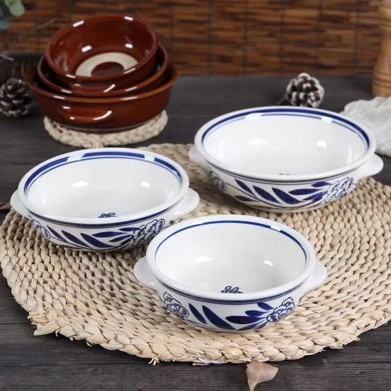 Керамическая сервировочная тарелка Zhishi с двумя ручками для ресторана