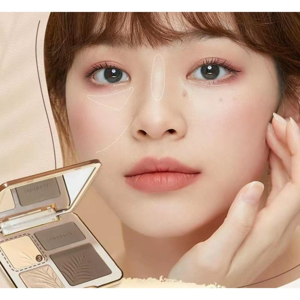 Judydoll Judydoll 3D Highlighter Contour Bronzer Palette Nude Makeup Natural Color Rendering Long-lasting, 04 02, 1 шт.
