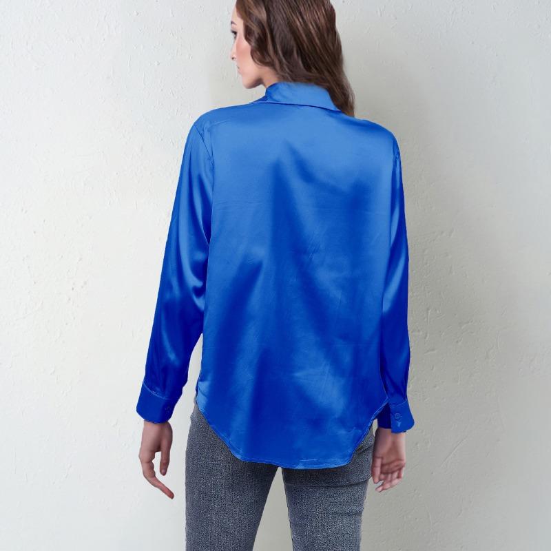 Плюс Размер Женская Весенняя Мода Новый Длинный Рукав Топ