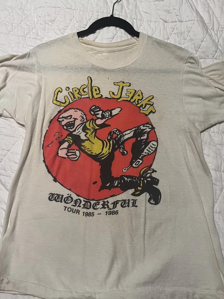 Винтажная футболка CIRCLE JERKS Тур 1985-86 S-5XL TU092 Унисекс