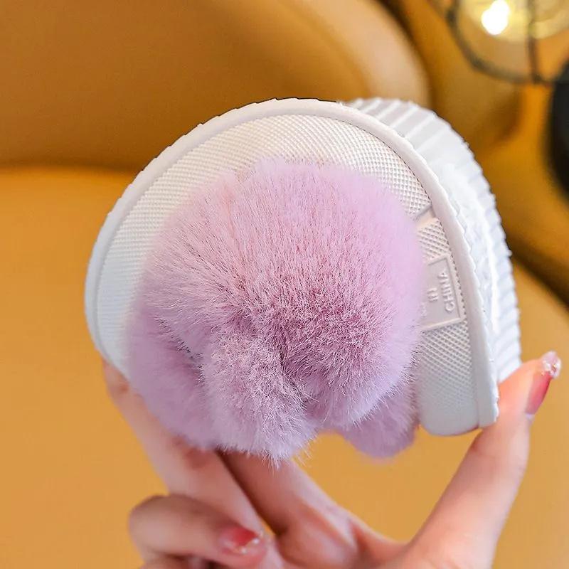 Милые Хлопковые Тапочки Для Детей С Мультяшным Дизайном, Толстая Подошва И Теплые.