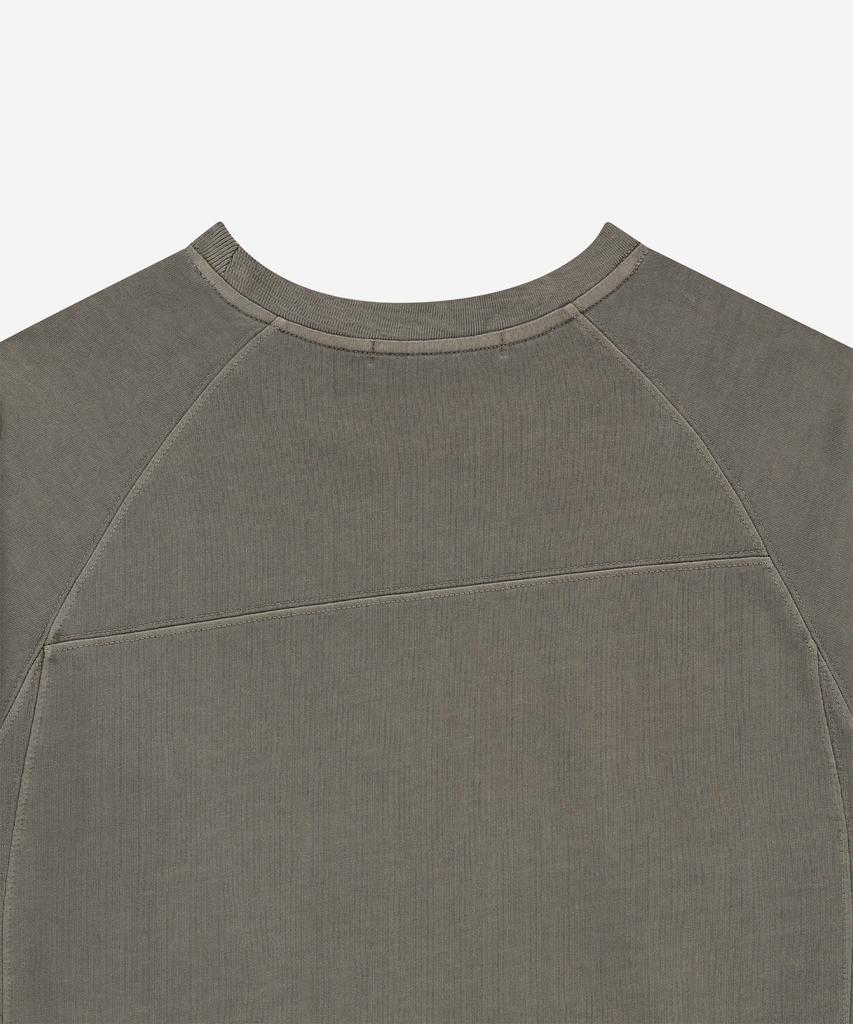 NODE LABS Разработка:7 Фирменная футболка с длинным рукавом, окрашенная методом garment-dye, Коричневая
