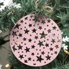 Wooden Medallions - ARTEMIO - Stars - Set of 2 - Christmas Decoration - To Hang