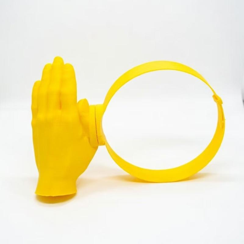 Забавная 3D Пальма Шляпа от солнца Креативная форма Руки Козырек от солнца Унисекс Регулируемая повязка на голову Для улицы Зритель Пляж Концерт Вечеринка Шляпа от солнца