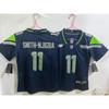 Youth NFL Seattle Seahawks Jersey Style Football Shirt Kids Size S M L XL XXL Blue Gray 11 Embroidered