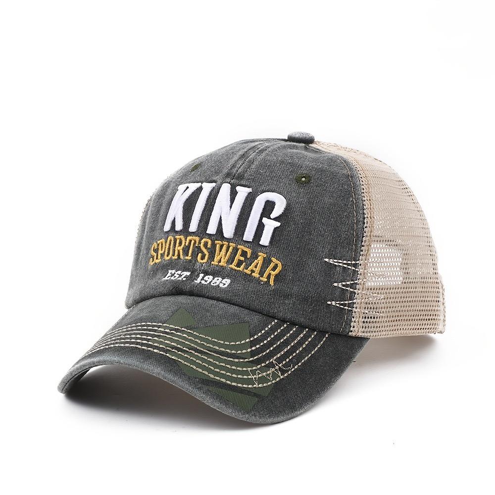 Новый стиль унисекс классическая уличная бейсболка с надписью KING Print шляпа дальнобойщика модный летний аксессуар для мужчин и женщин