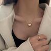 Glossy Heart Pendant Necklace for Women Minimalist Clavicle Chain Luxury Choker Necklaces Aesthetic Jewelry Party Birthday Gifts