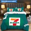 3PCS Seven eleven Bedding Set 2D Printing (Includes 1 Duvet Cover + 2 Pillowcases Coreless), Bedroom decor,Fan gift