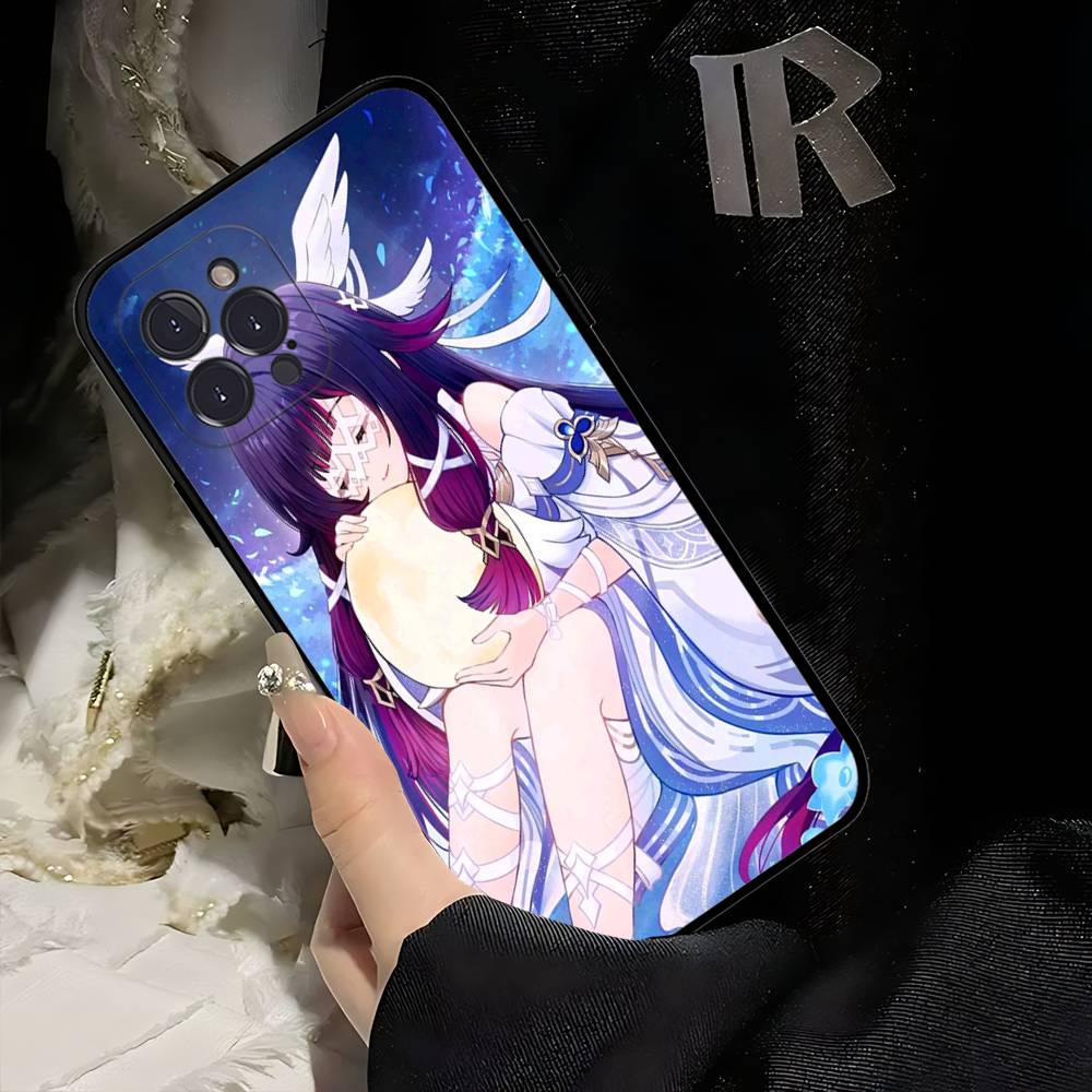 Чехол для телефона Genshin Impact Коломбина Для IPhone 14 Plus 13 Mini 11 16 15 17 Pro Max Защита Ударопрочный