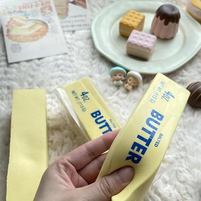 Игрушки-пищалки в виде палочки масла Реалистичное липкое масло Мягкая поддельная еда Ароматические сенсорные игрушки-антистресс для детей Подростков Взрослых Мальчиков