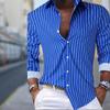 Мужские рубашки с короткими рукавами и принтом в полоску, повседневные кардиганы с новой пуговицой, модные рубашки для праздников