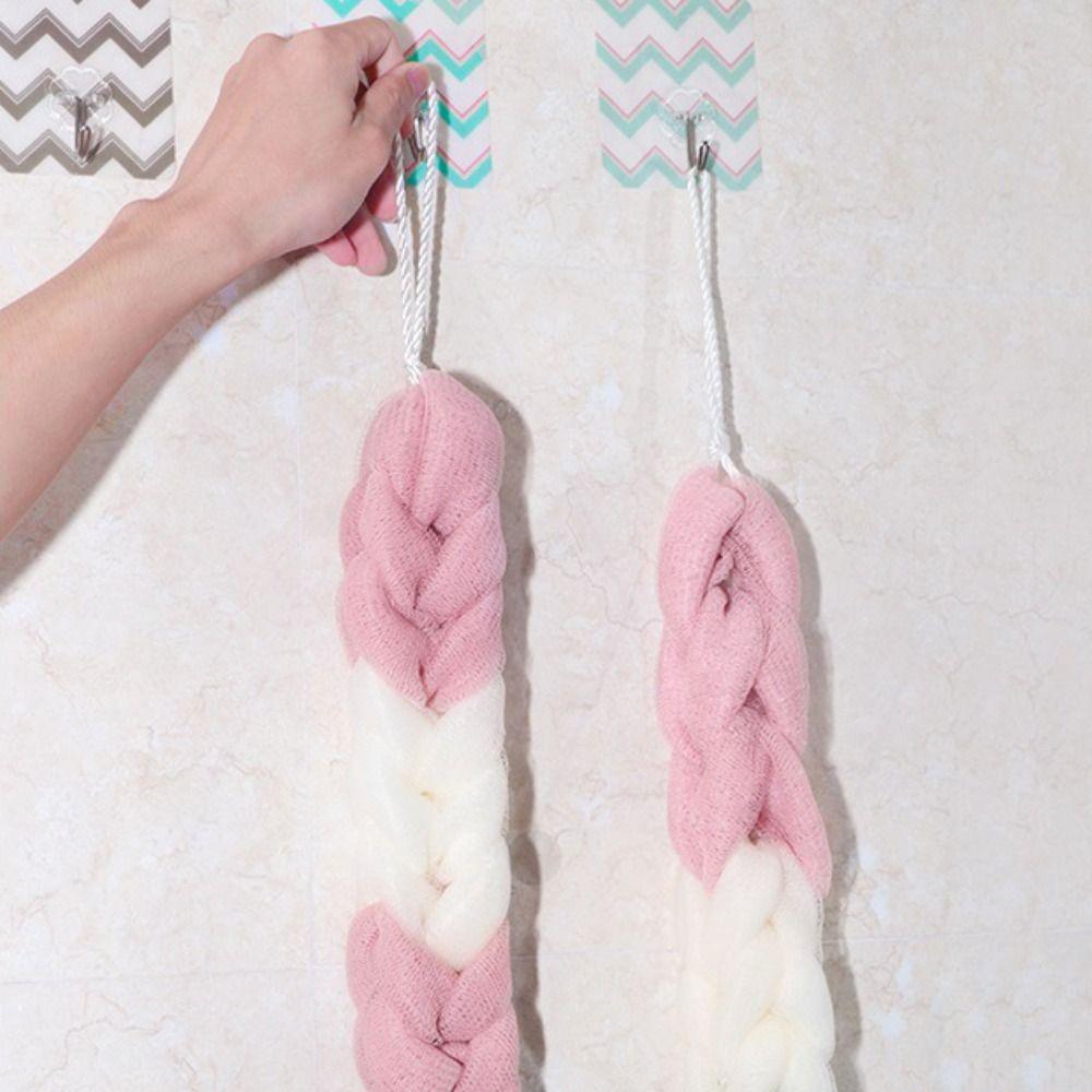 Mesh Bath Sponge Colour Block Bath Towel Simple Mesh Shower Sponge  Shower Use